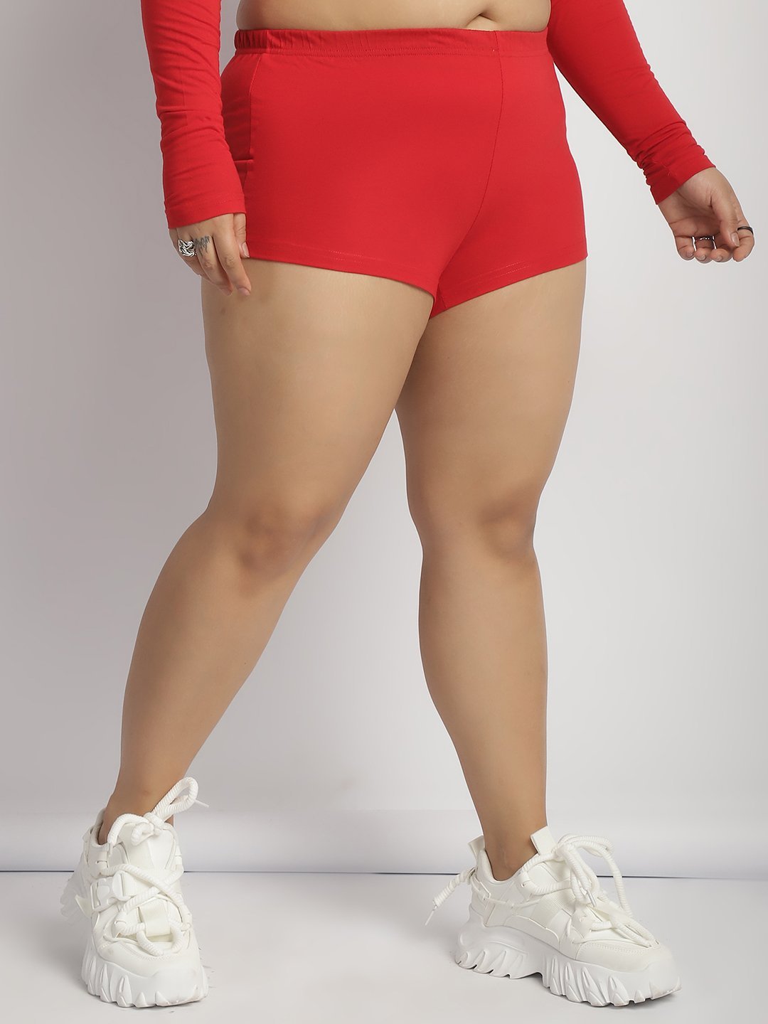 Cherry Pop Booty Shorts : Red Color