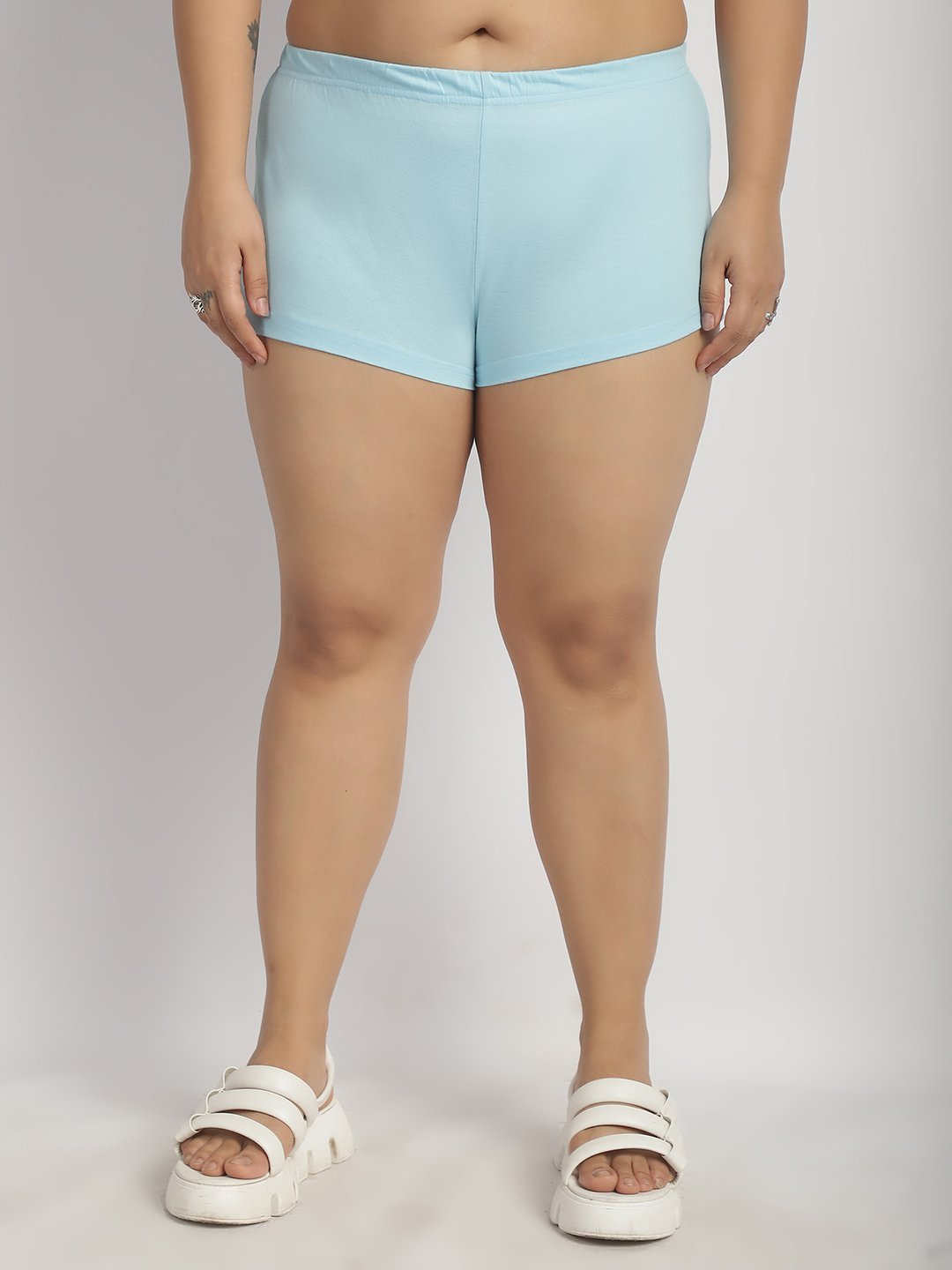 Cherry Pop Booty Shorts : Sky Blue Color
