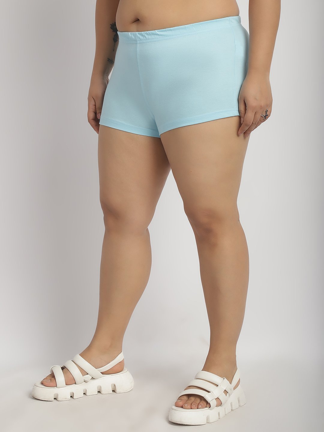 Cherry Pop Booty Shorts : Sky Blue Color