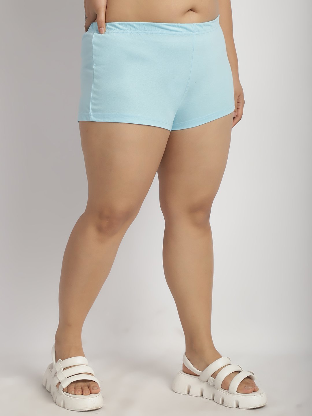Cherry Pop Booty Shorts : Sky Blue Color