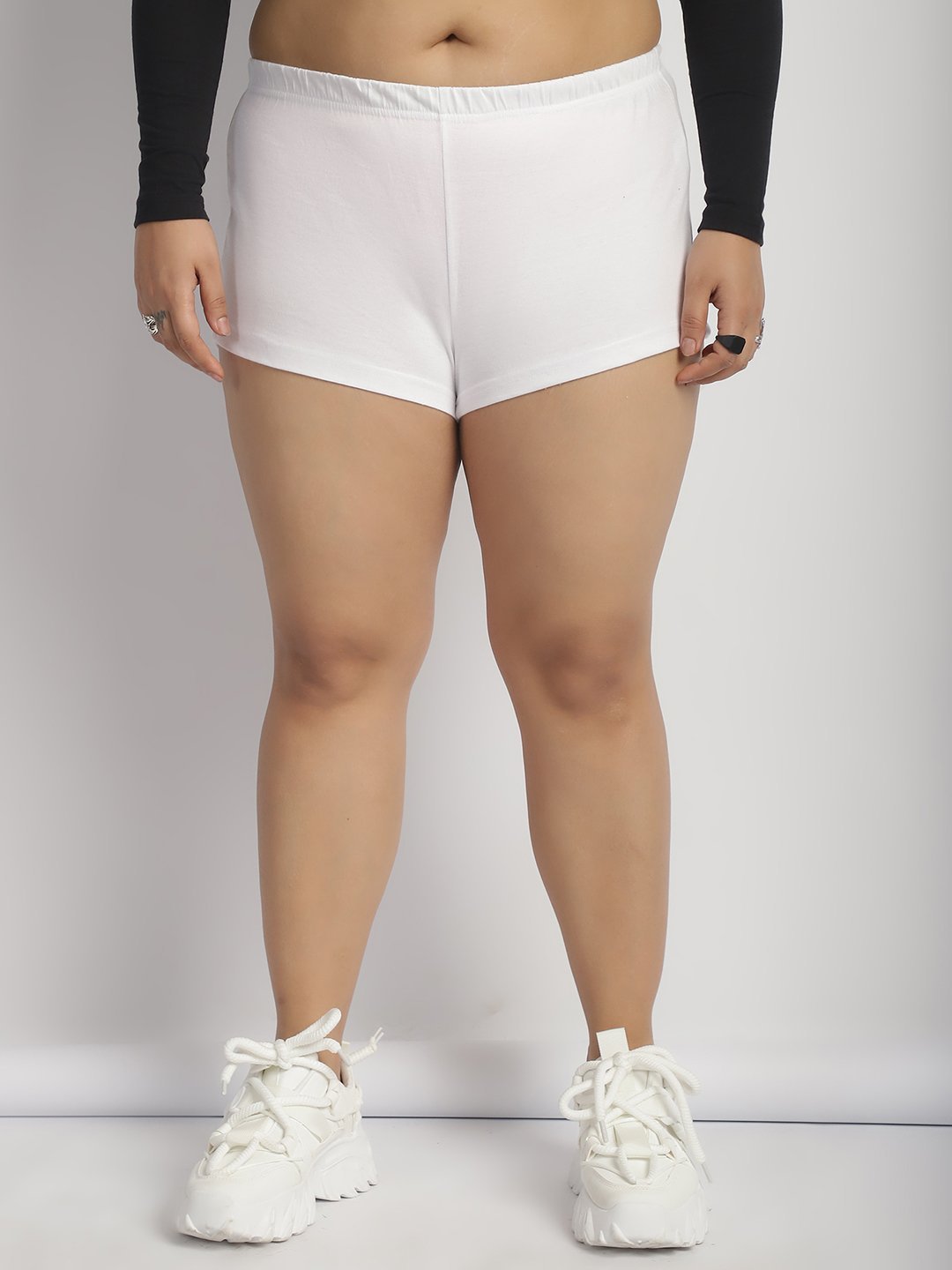 Cherry Pop Booty Shorts : White Color