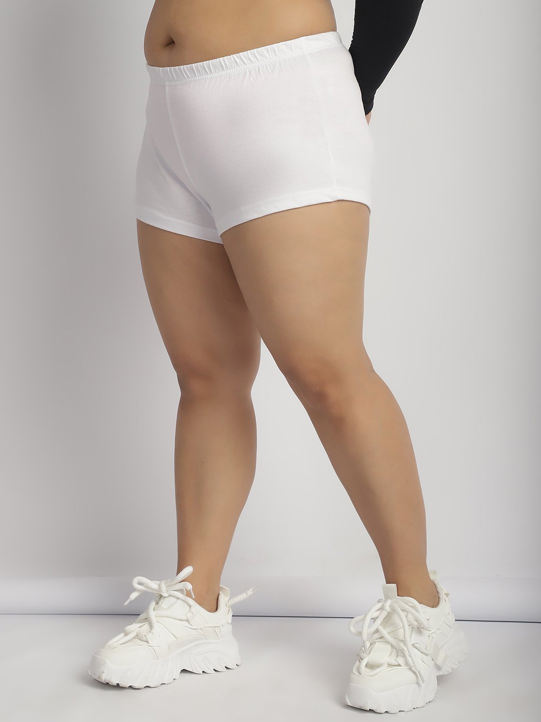 Cherry Pop Booty Shorts : White Color