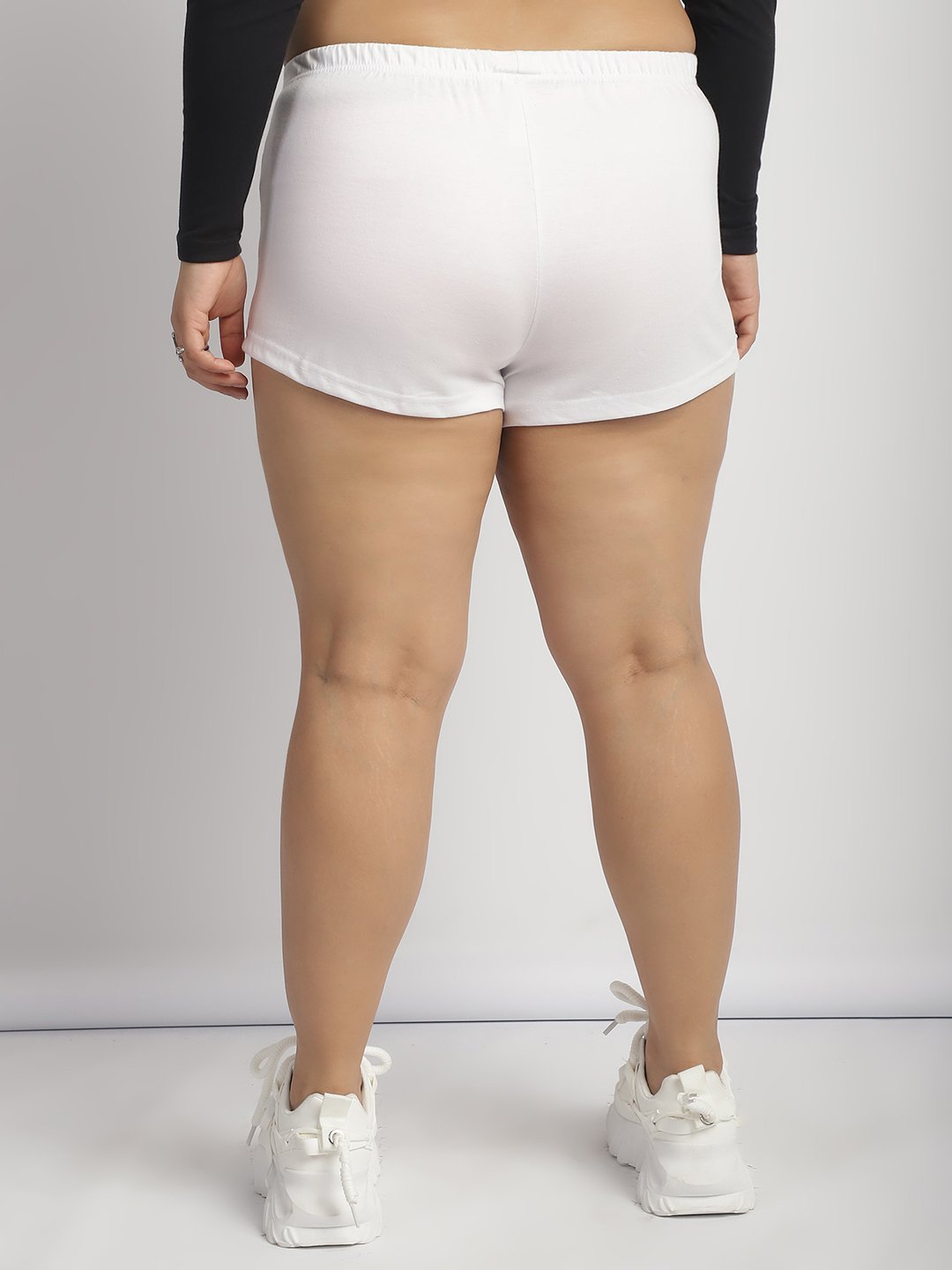 Cherry Pop Booty Shorts : White Color