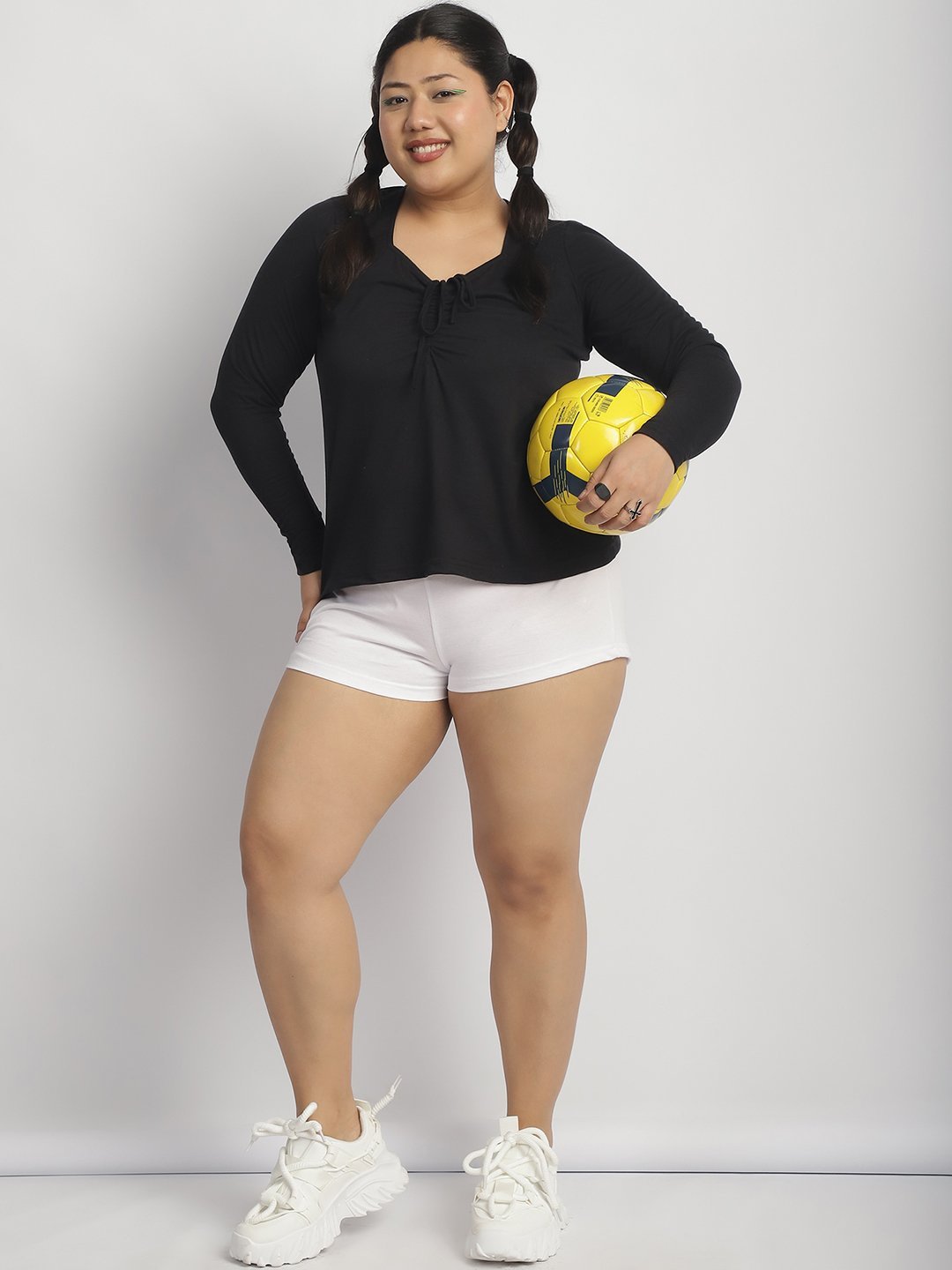 Cherry Pop Booty Shorts : White Color
