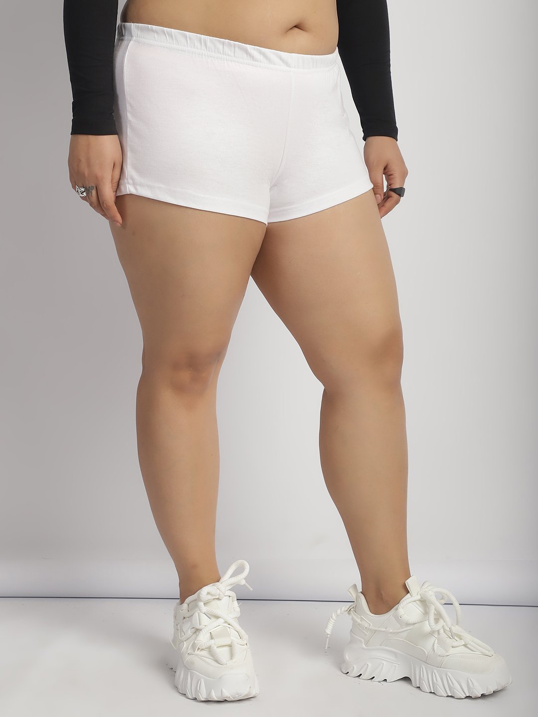 Cherry Pop Booty Shorts : White Color