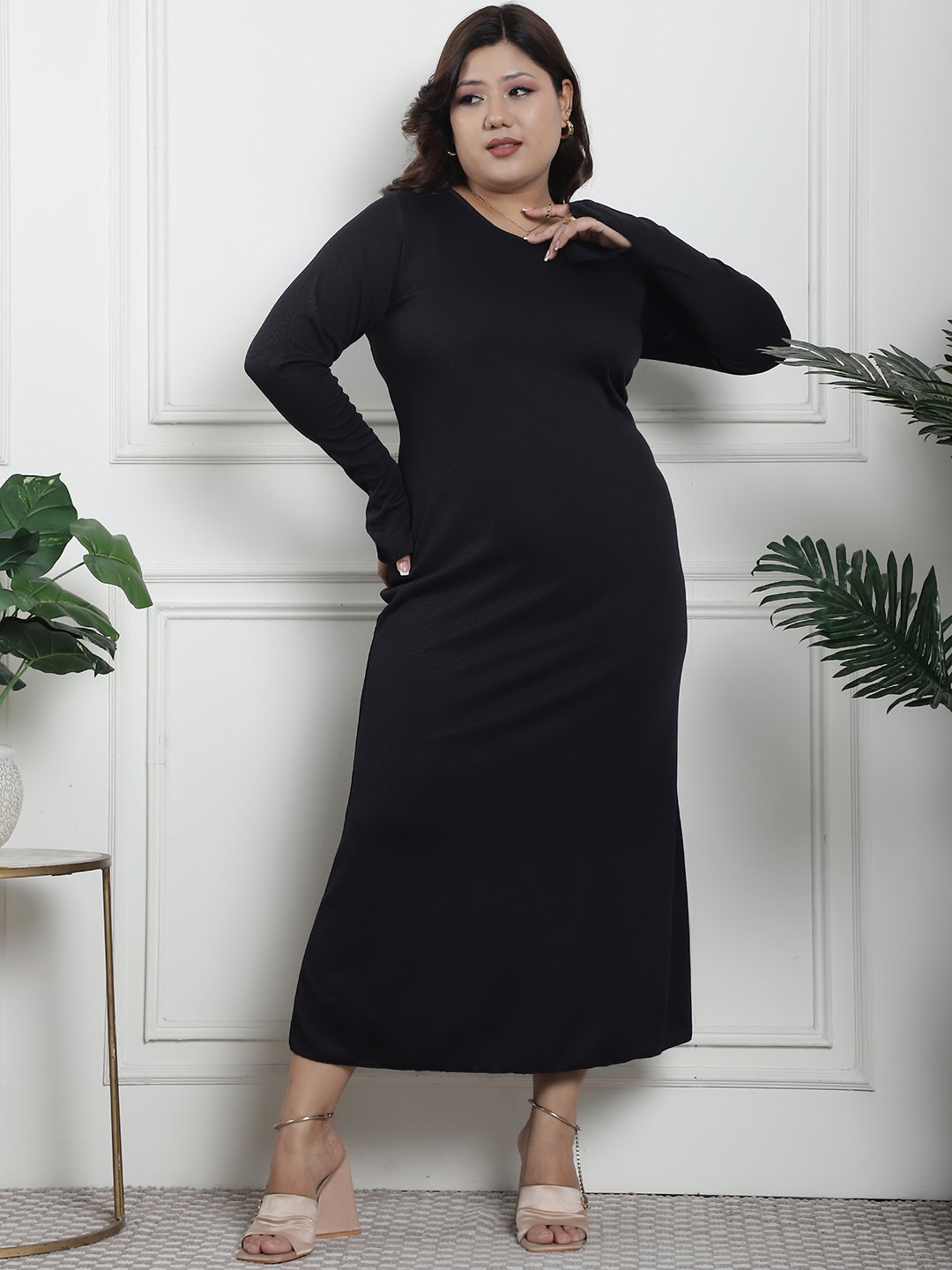Luxe Maxi Dress : Black Color