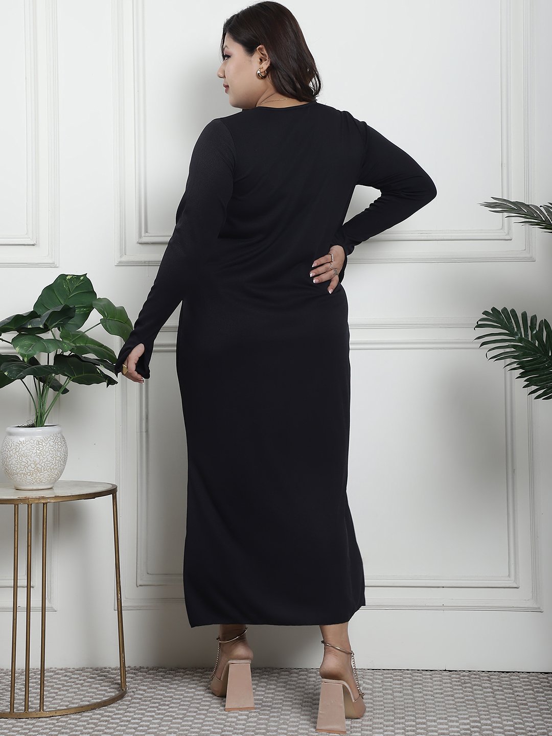 Luxe Maxi Dress : Black Color