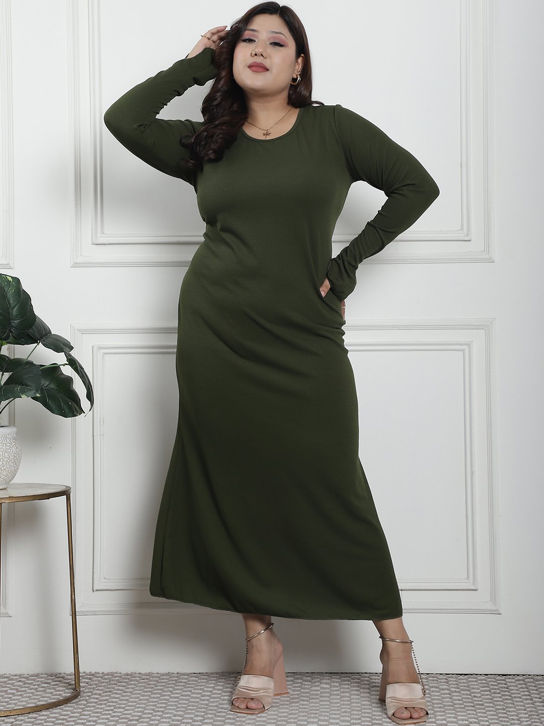 Luxe Maxi Dress : Olive Color