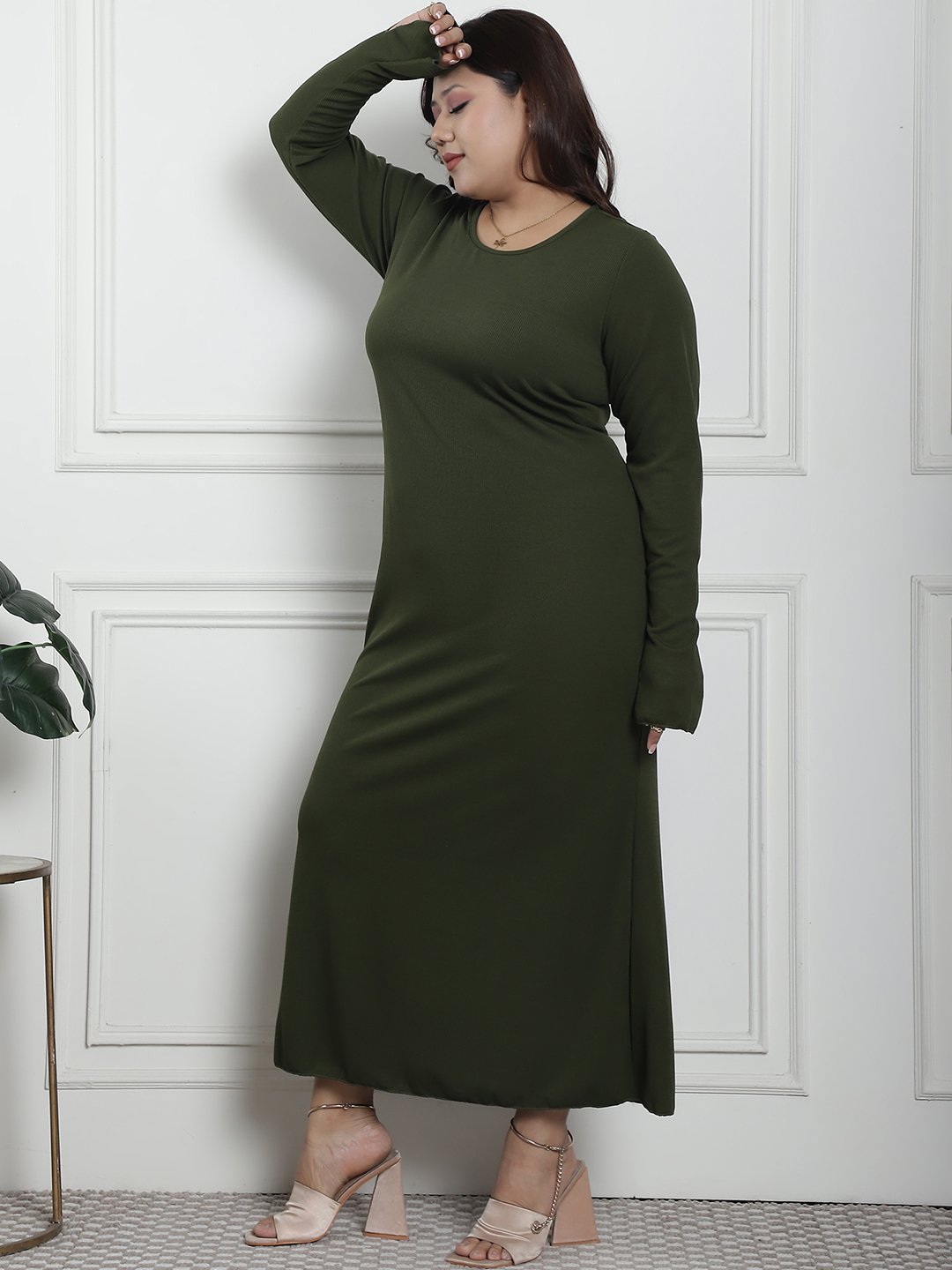 Luxe Maxi Dress : Olive Color