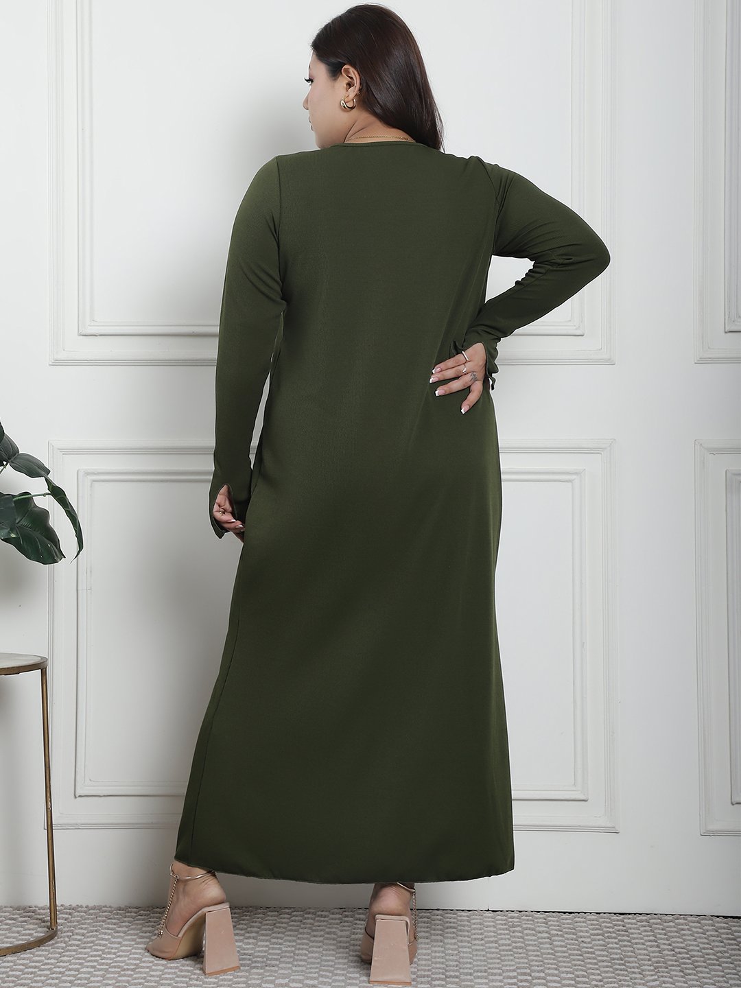 Luxe Maxi Dress : Olive Color