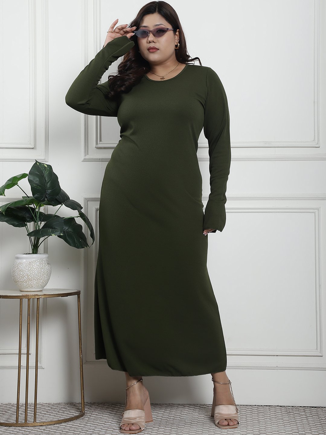 Luxe Maxi Dress : Olive Color