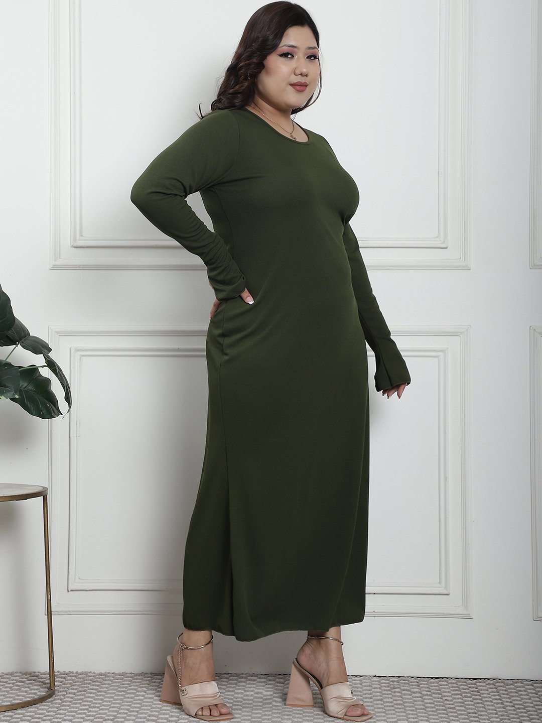 Luxe Maxi Dress : Olive Color