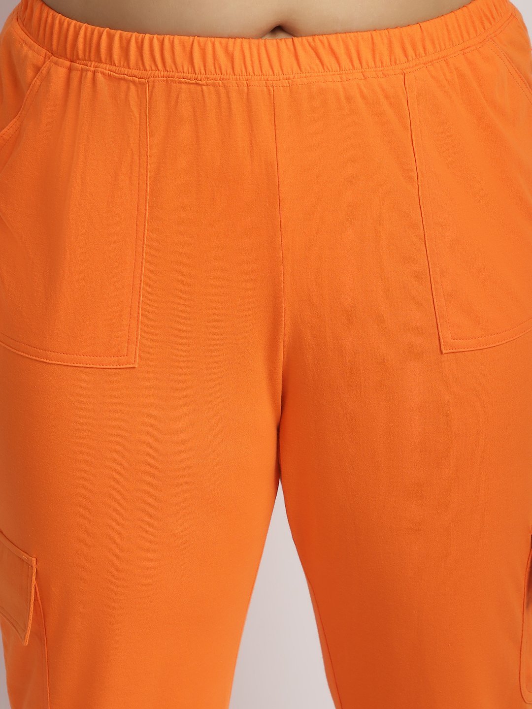 Sweet Escape Utility Cargo Pants: Orange Color