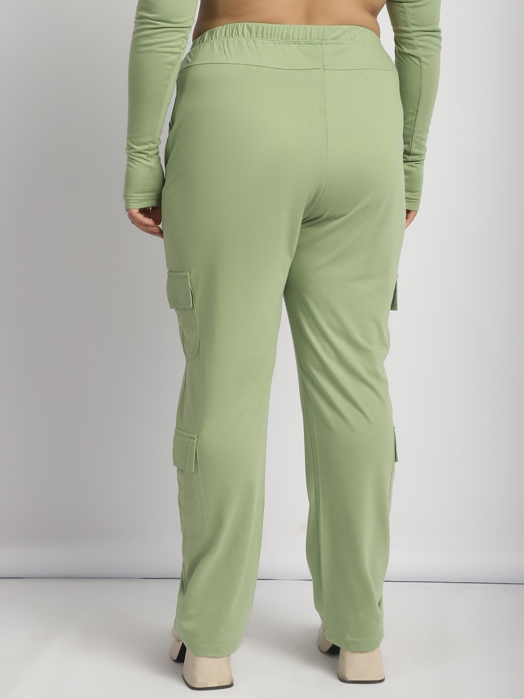 Sweet Escape Utility Cargo Pants: Sage Green Color