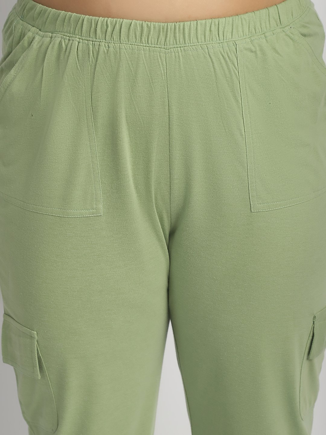 Sweet Escape Utility Cargo Pants: Sage Green Color