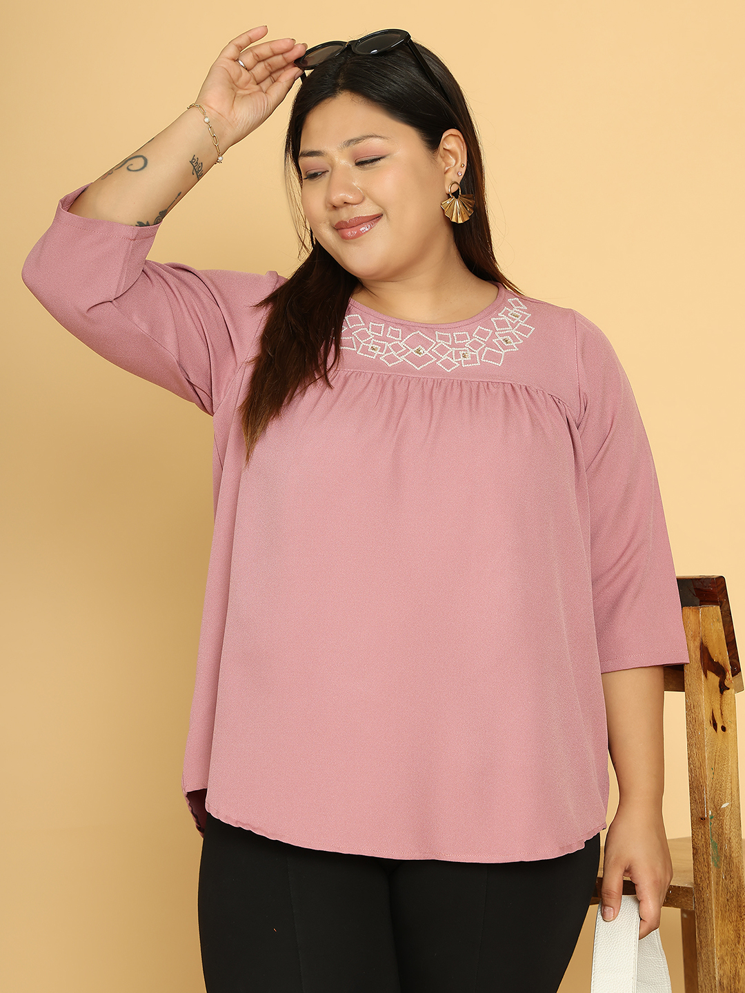 Square Affair Mauve Top