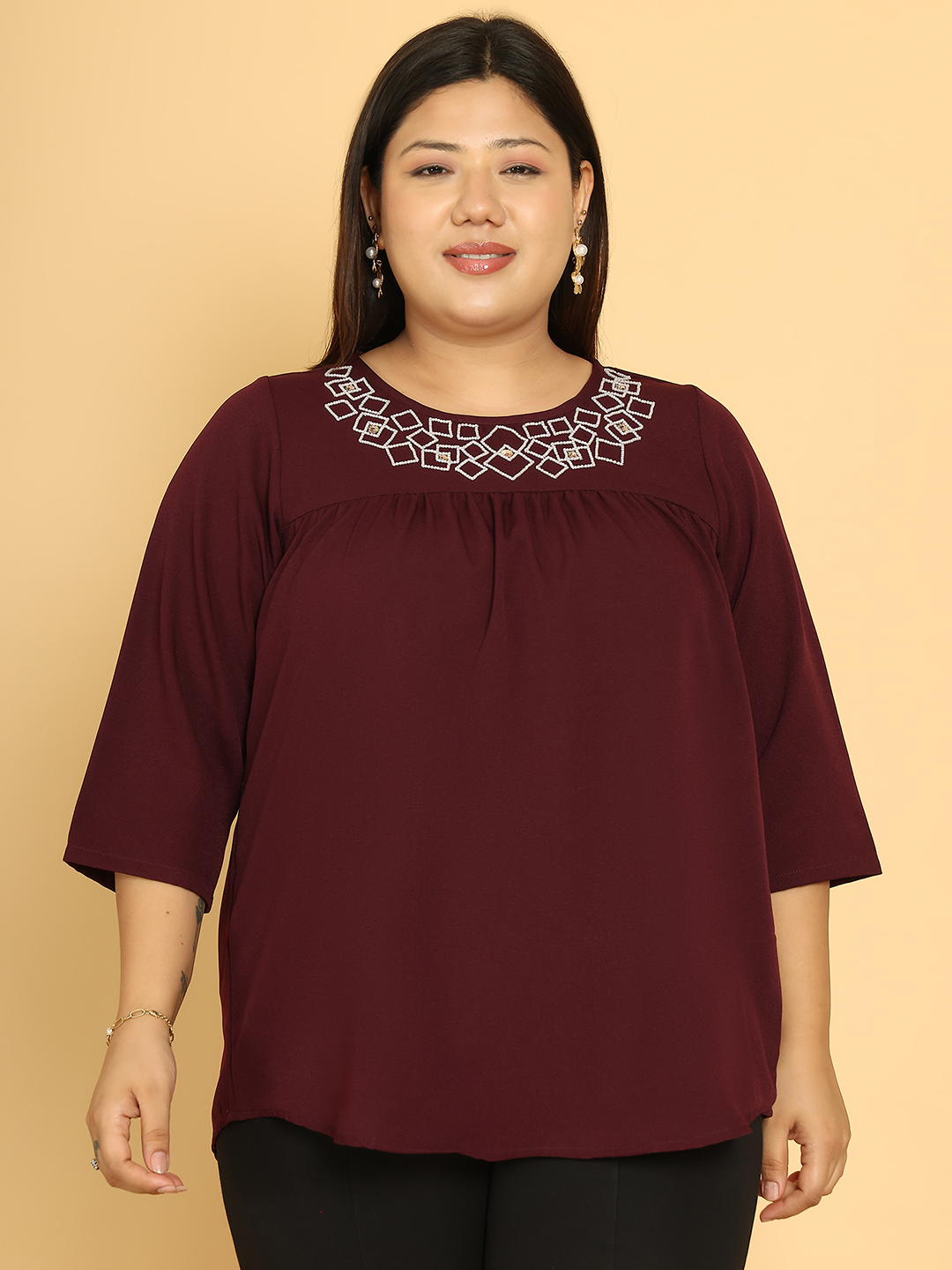 Square Affair Plum Top