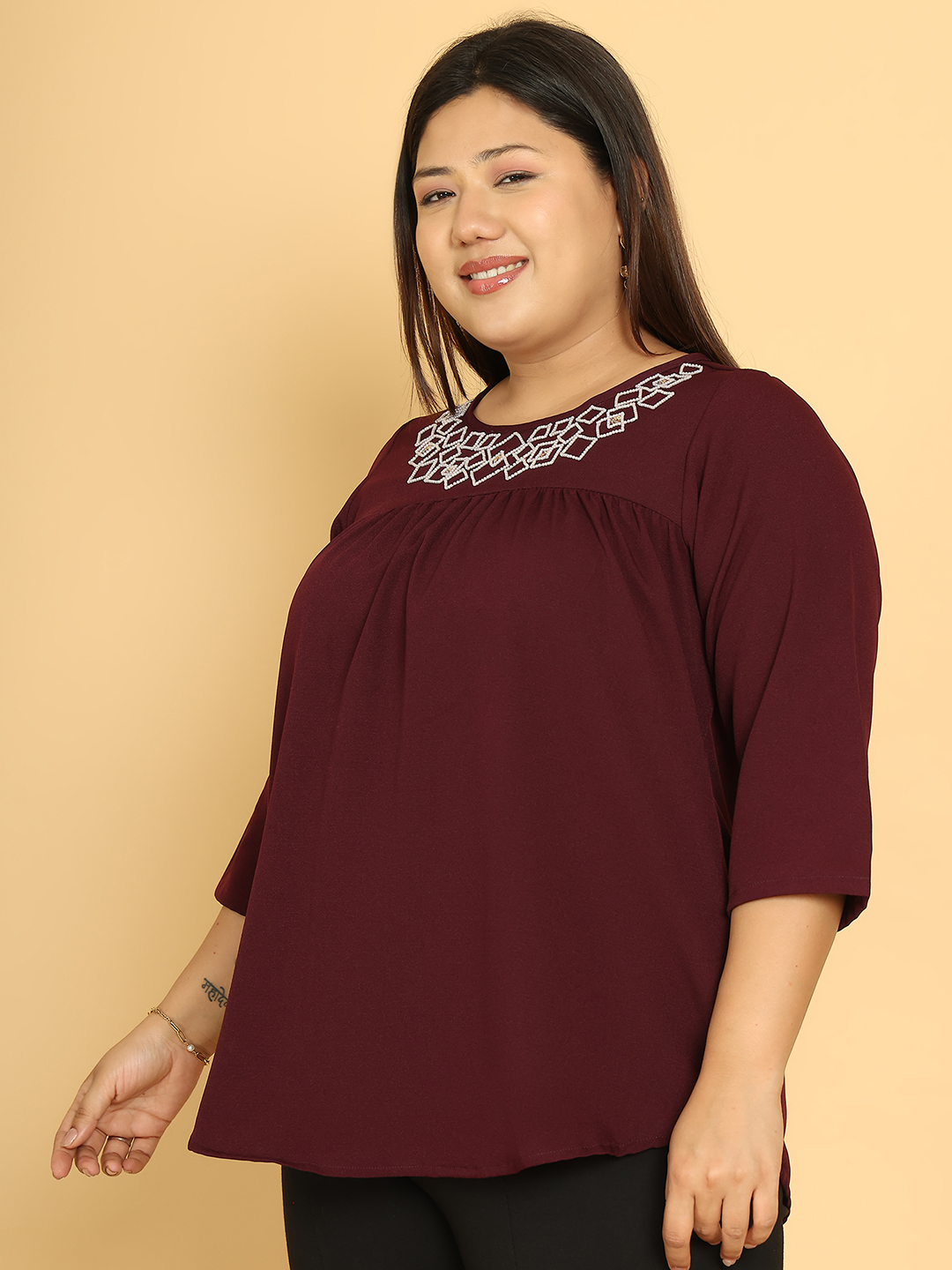 Square Affair Plum Top