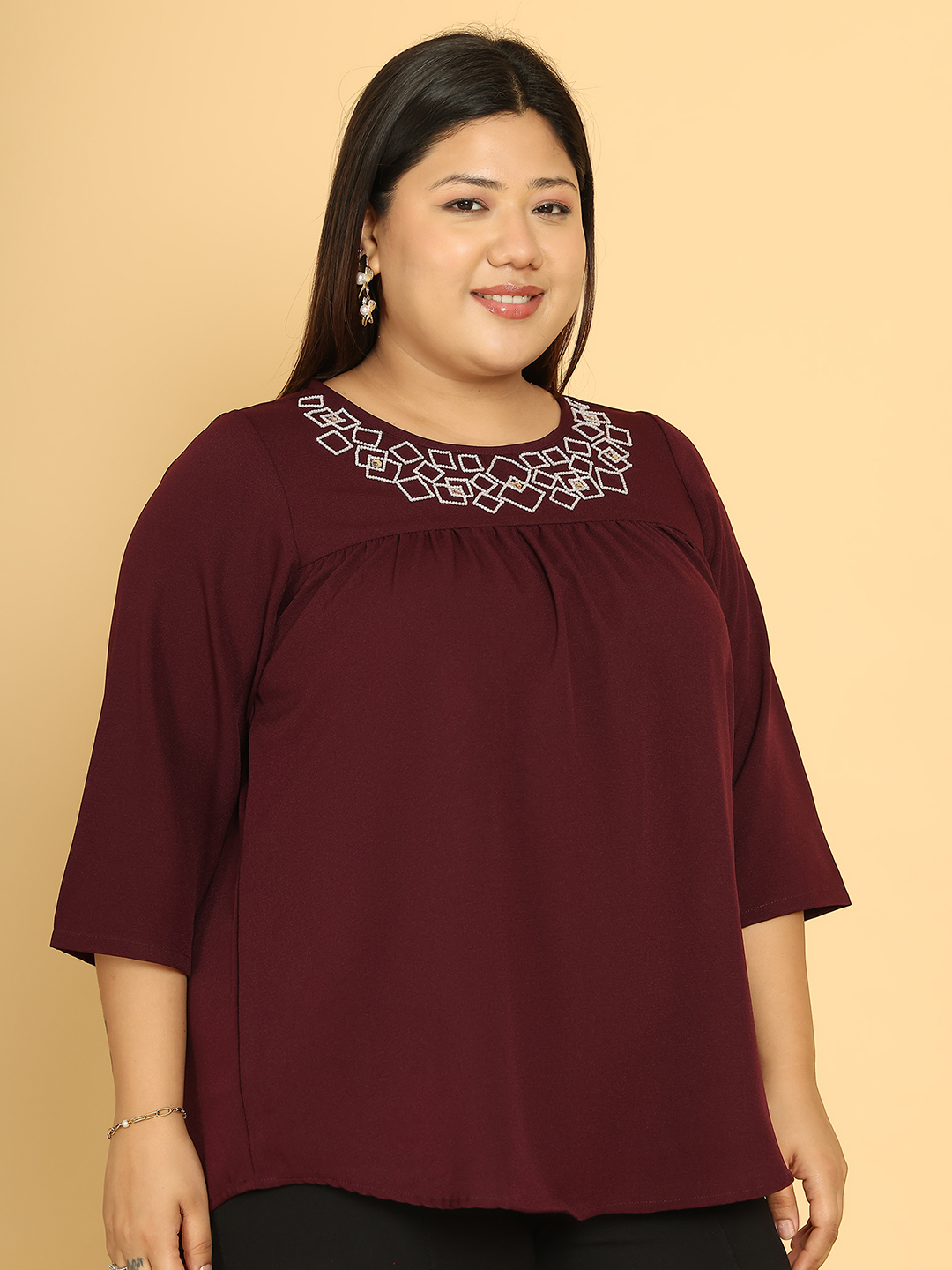Square Affair Plum Top